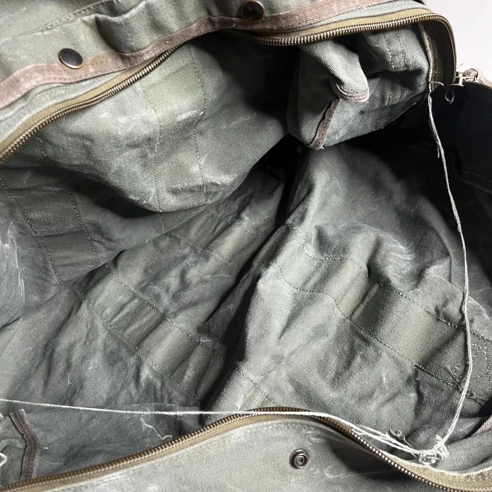 Vintage US Military Aviator Kit Bag Flyer Duffel Canvas Olive Drab 8415